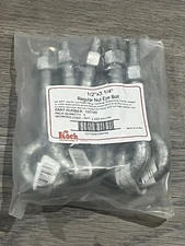 Lot of 5 New 1/2" x 3 1/4" Eye Bolts with Nut Galvanized Heavy Duty