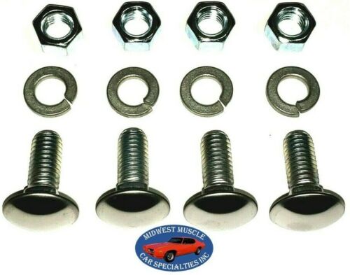 GM GMC 3/8-16x1" Stainless Capped Round Head Front Rear Bumper Bolts 4pcs D - Picture 1 of 7
