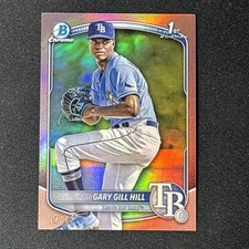 2025 Bowman Chrome 1st Gary Gill HIll /15 Rose Gold Refractor BCP-55