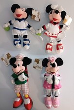 4 New Vintage Disney Store Mickey  Minnie Bean Bag Plushes GOLF  TENNIS w/Tags