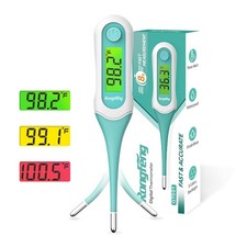 Digital Oral Thermometer, 8s Fast Reading Thermometer for Adults and Green 