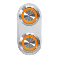 Daytona Billet Switch /ORANGE LED Illumination - Single Switch Johnny Law Motors