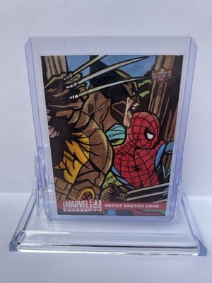 2021/22 Marvel Annual Sketch Card - Wolverine & Spiderman - Rich Hennemann 1/1