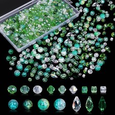 1000pcs Glass Beads for Jewelry Making Colorful Rainbow Craft 2mm, Green