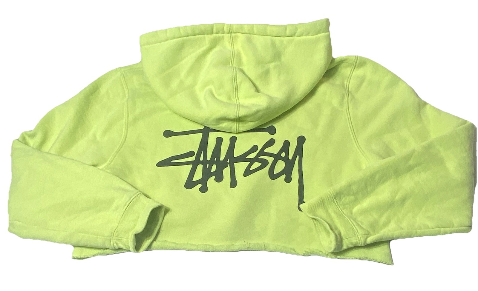 Y2K STUSSY Basic Logo Cropped Key-lime Colored  H… - image 12
