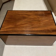 Cigar Humidor Wood Hinged Lid Cedar Interior with two levels Large holds 75-100