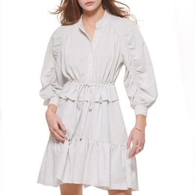Calvin Klein Casual Dress Women's XL White Black Striped Ruffle Flowy NWOT | eBay Calvin Klein Casual Dress Women's XL White Black Striped Ruffle Flowy NWOT | eBay