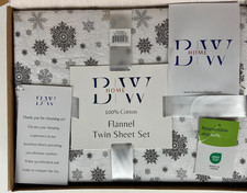 Briarwood Home Twin Flannel Sheet Set - White w/ Gray Snowflakes - 100 Cotton