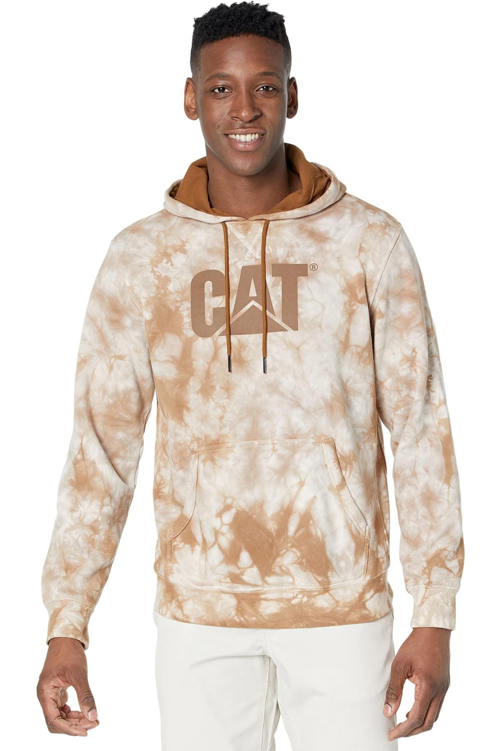 Толстовка с капюшоном Caterpillar Mens Foundation Po с принтом XXL Bronze Shibori NWT 9190₽