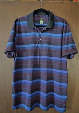 PGA Tour Pro Series Men's Golf Polo Size XL Blue Black Red Stripes