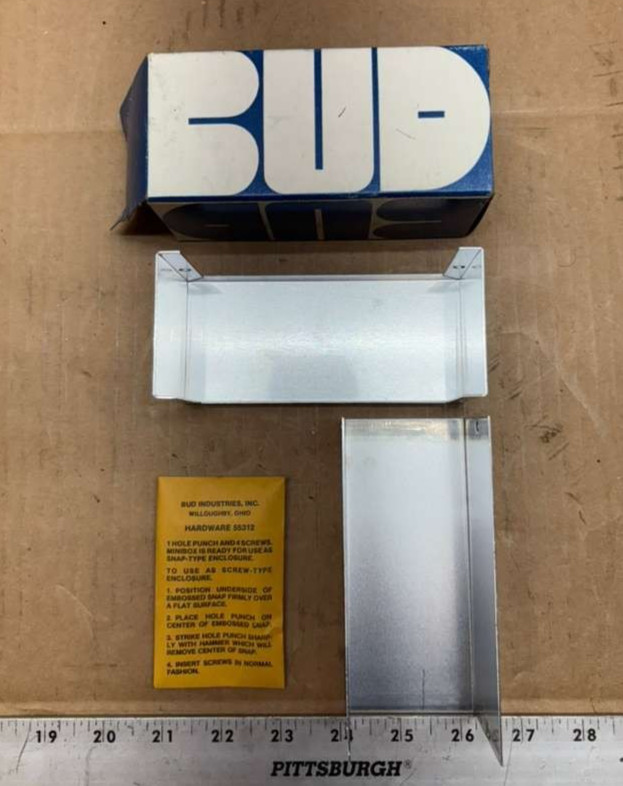 Bud Industries Aluminum Minibox Metal Enclosure 5"x 2 1/4" x 2 1/4" pn CU-3004-A