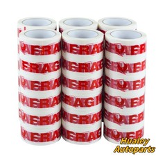 36 Rolls Fragile Heavy Duty Packing Tape 2 Mil 2" x 90 Yards