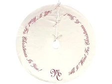 Mariah Carey Official All I Want for Christmas is You Tree Skirt Pearl White 