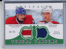 2012 UD ARTIFACTS TUNDRA TANDEMS DUAL PATCH TOMAS PLEKANEC / LARS ELLER 36/36