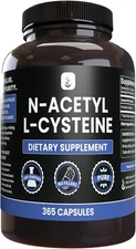 PURE ORIGINAL INGREDIENTS N-ACETYL L-CYSTEINE NAC 365 575MG CAPSULES LIVER DETOX
