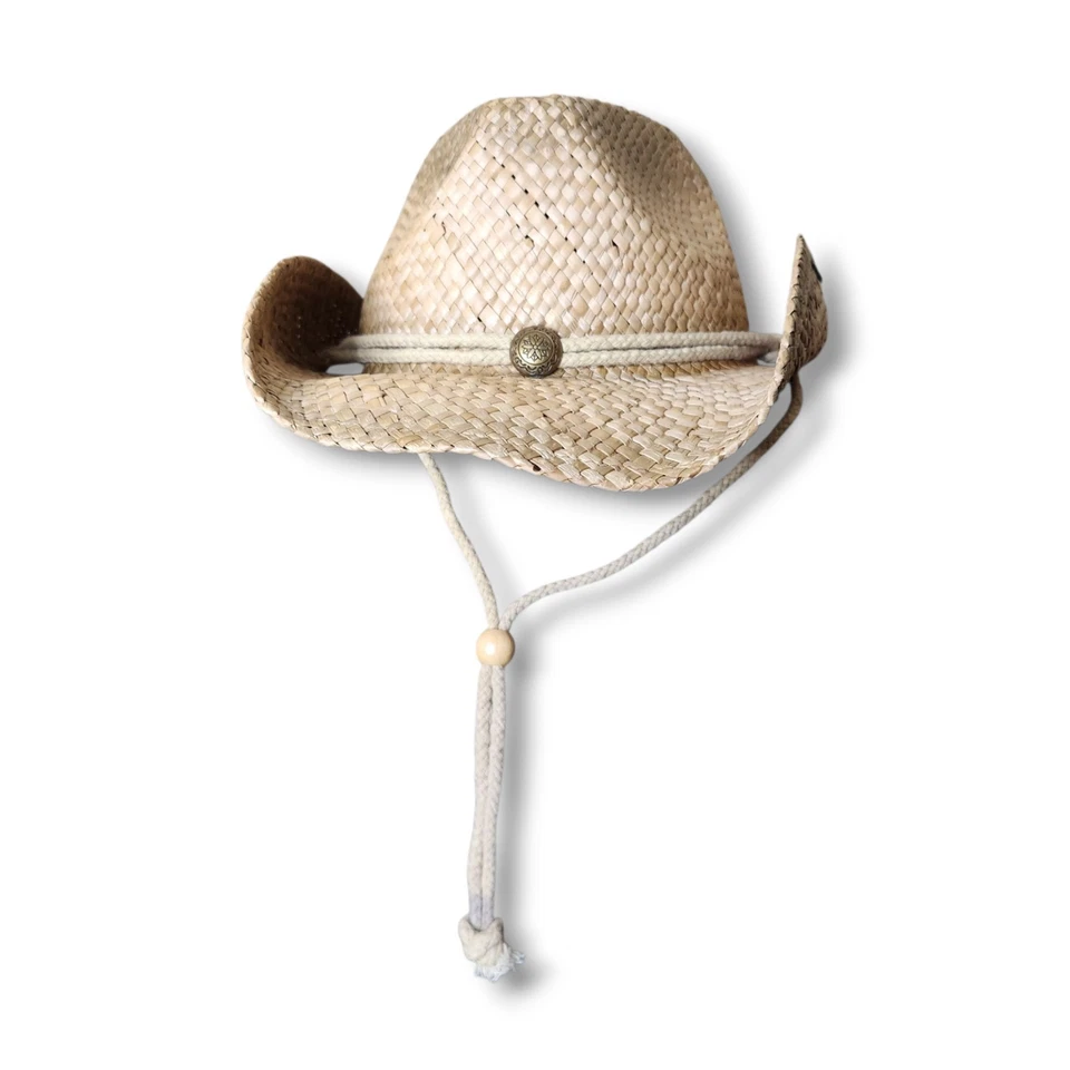 Sombrero vaquero occidental de paja natural Peter Grimm unisex talla única  Foto 2 de 4