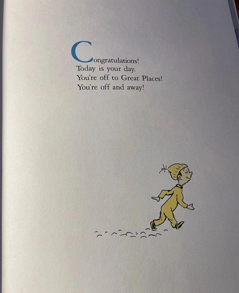 Oh, The Places You'll Go! - Hardcover By Dr.Seuss - 1st Edition, 1st Print. - Image 4 of 4