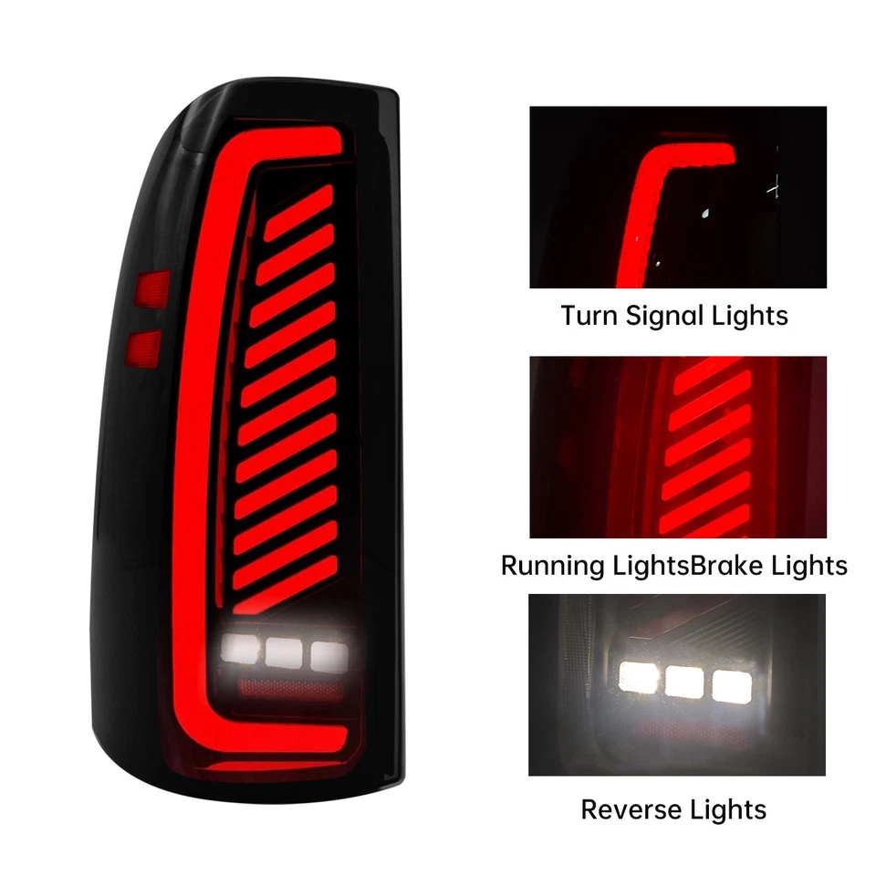 Luces traseras LED para 99-02 Chevy Silverado 99-07 GMC Sierra 1500 2500HD 3500 Foto 4 de 4
