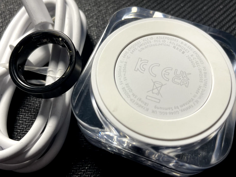 Anillo inteligente Samsung Galaxy titanio negro SM-Q503 Bluetooth tamaño 8 (F) Foto 4 de 4