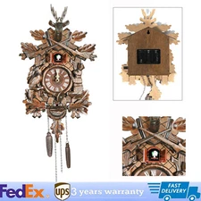 Vintage Clock German Black Forest Wooden Hunter Cuckoo Clock