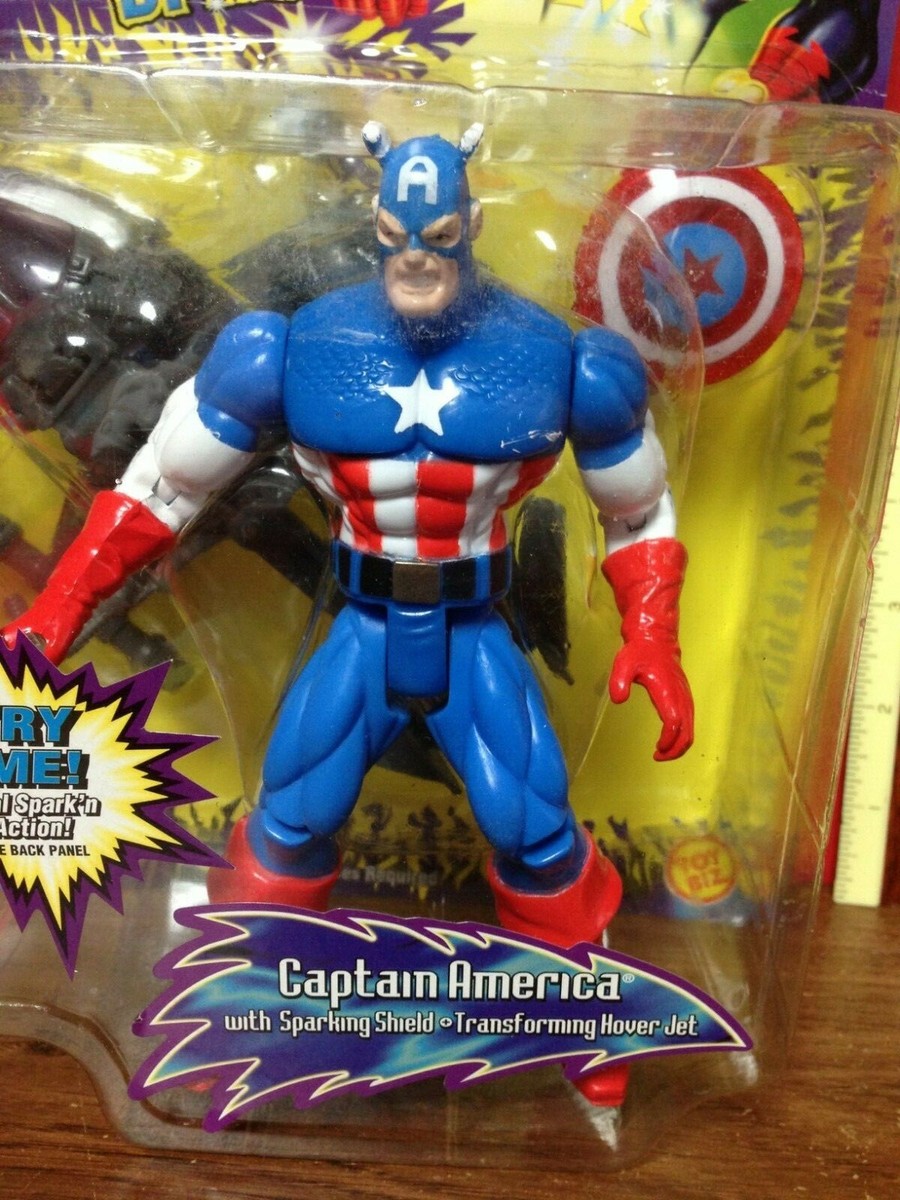 激レア！スパイダーマン Electro Spark キャプテン・アメリカ 1997 ToyBiz Marvel Spiderman Electro Spark Captain America