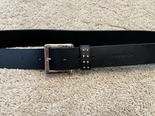 Smartpak Harwich Black Leather Equestrian Belt With Swarovski Crystals Size 36