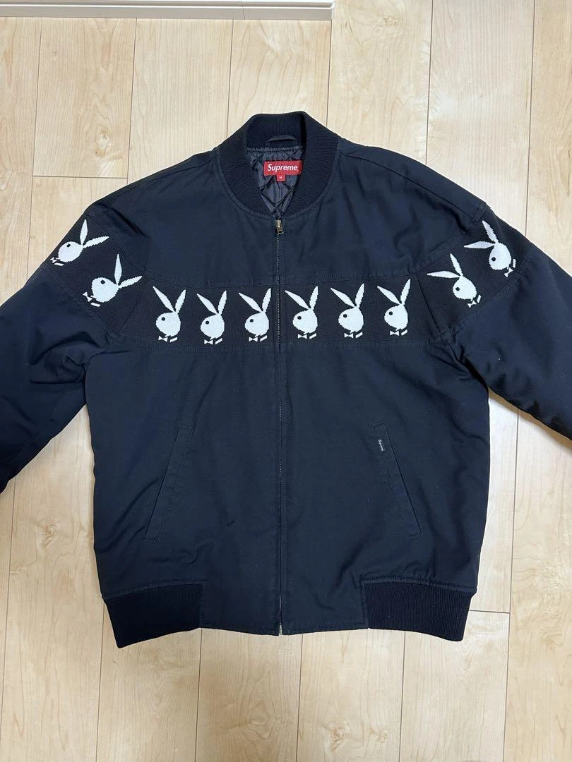 Veste Supreme x Playboy Crew noire taille M FW Collab streetwear rare