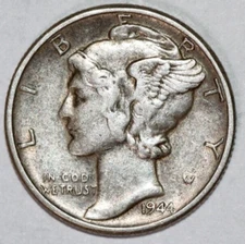 1944       Mercury Dime             17.8mm
