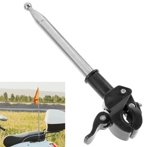 20-120cm Adjustable Flagpole Flag Stand Mount Tool for Motorcycle Bike Holder \ - Picture 1 of 12