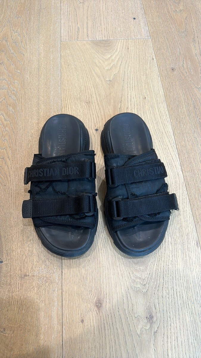 Christian Dior Technical Fabric D-Wander Slide Sandals Size