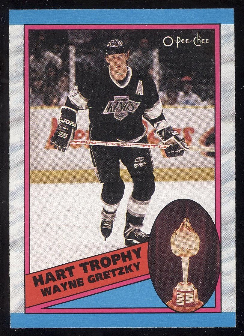 320 WAYNE GRETZKY 1989-90 O PEE CHEE HART TROPHY LOS ANGELES KINGS NHL HOCKEY