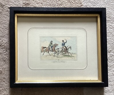 Antique French Engraving By C. (Carle) Vernet Del., ''Route De Poste'', Horses