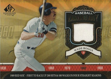 2006 SP Legendary Cuts Baseball Chronology Materials #WB Wade Boggs Jsy