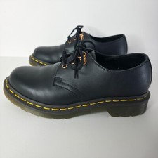 Dr Martens Women's 1461 HDW Rose Gold Hardware Leather Shoes Black - UK Size 3