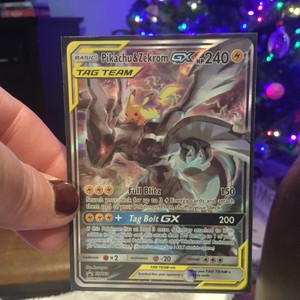 Details About Pikachu Zekrom Gx Sm168 Black Star Promo Full Art Pokemon Card Near Mint