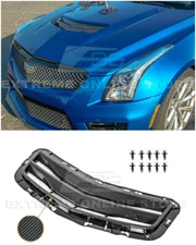 For 16-19 Cadillac ATS-V | GM Factory Style CARBON FIBER Hood Vent Louver Cover