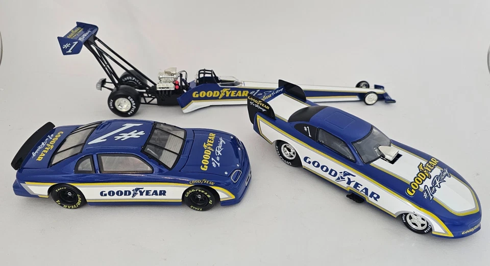 RARE 1997 ACTION 1/24 GOODYEAR RACING 3 PIECE SET FUNNY CAR - DRAGSTER - CUP CAR - Image 2 of 4