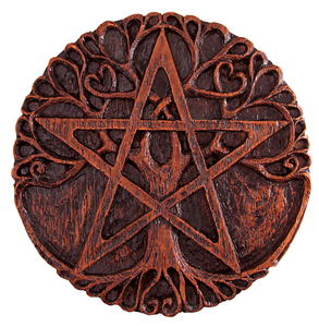 Sterling Silver Celtic Knot Swirl Hidden Pentacle Pentagram Locket Dryad Design