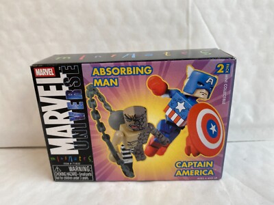NEU UND VERPACKT Marvel Minimates Serie Absorbing Man & Captain America Spielzeug Minifigurenset