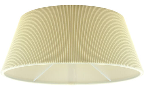 Lampenschirm Stoff creme weiß Plissee E27 Tischlampe 30cm Ersatz Schirm oval - Bild 1 von 6
