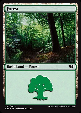 MTG - Forest (340) Commander 2015