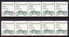 U.S. Sc. #1899: 5c Motorcycle PNC Strips of 5, MNH, Plate #3 & #4