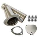 PFEEYPSS40 Proflow Exhaust 304 Stainless Steel Cut Out Y Pipe 4.0in., Cap Gasket