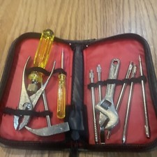 Vintage Mini 10 Piece Household Tool Set With Case