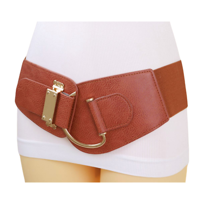 Women Brown Special Designer Luxury Belt Elastic Waistband  display picture 2