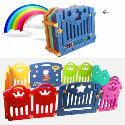 KIDDY DREAMS Laufgitter Baby Absperrgitter Faltbar Krabbelgitter kunststoff Laufstall Groß