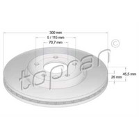 Topran Bremsscheiben Vorne Ø300 Mm FüR Opel Astra J Caravan Zafira Tourer C