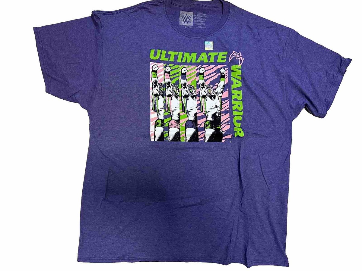 ULTIMATE WARRIOR Purple WWE WWF Wrestling T-Shirt Size XXL