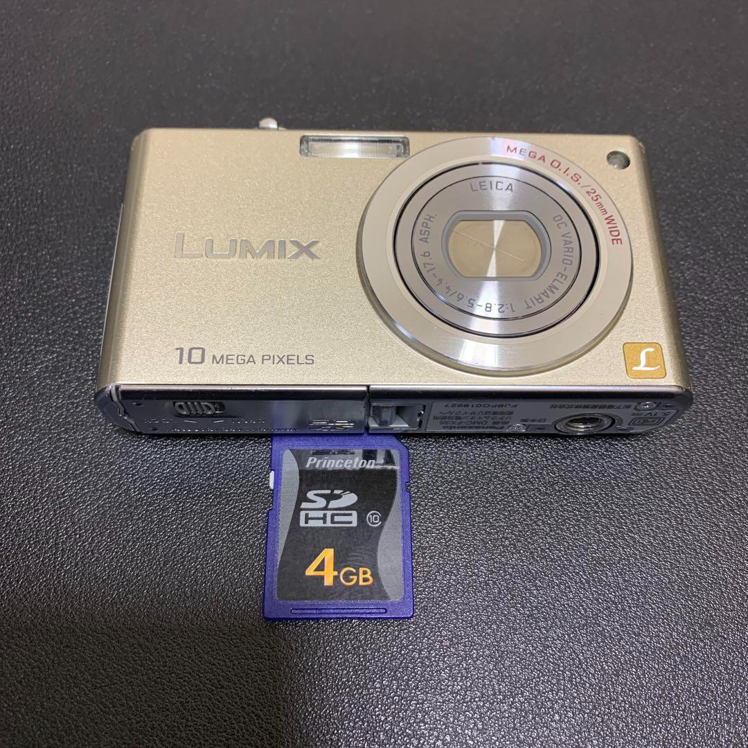 Panasonic DMC-FX35 ゴールド 10メガ　LEICA Panasonic LUMIX DMC-FX35 Gold 10.1MP Compact Digital Camera
