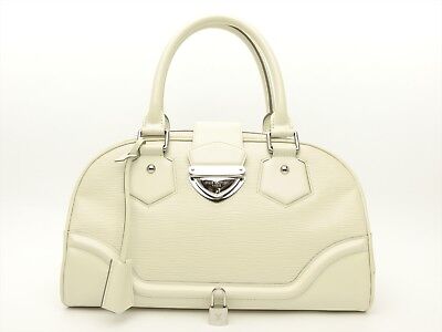 Louis Vuitton Authentic Epi leather IVORY BOWLING MONTAIGNE GM Hand Bag Auth LV | eBay